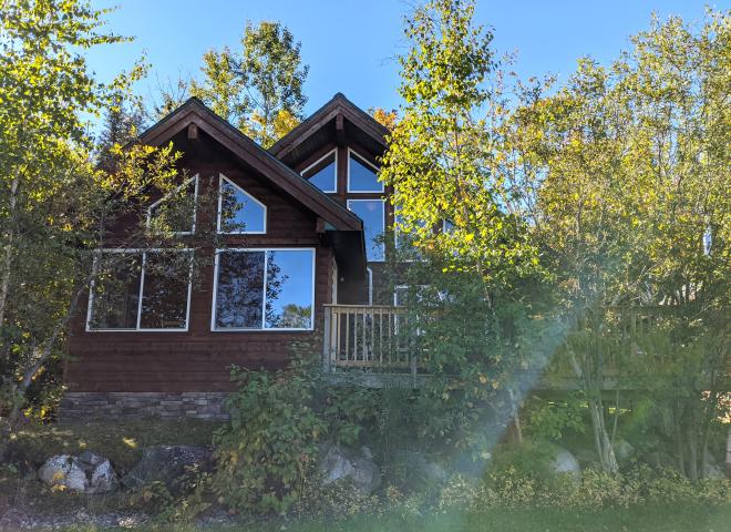 Exterior of two-story Wren in the early morning.