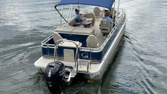 Blue Grand Island Triple-toon, cruising and fishing.