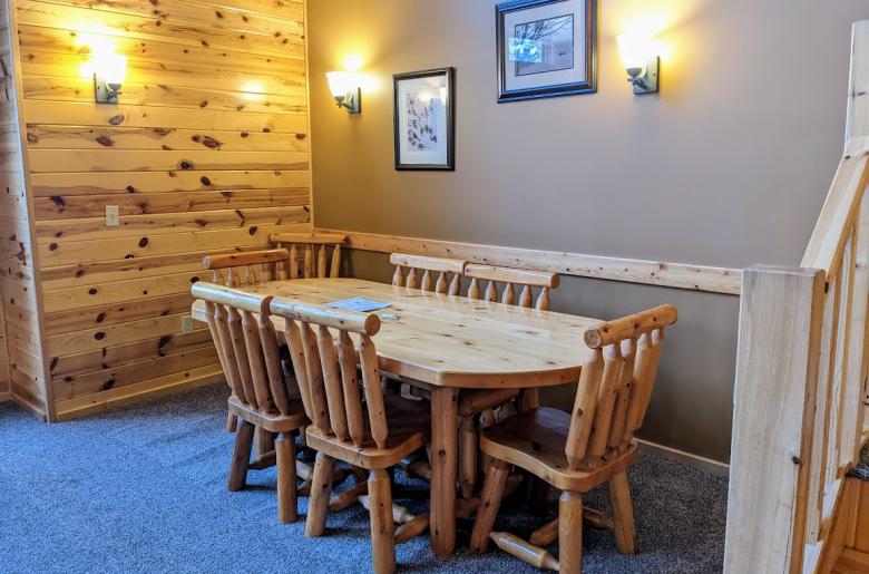 Dining room with seating for six plus.