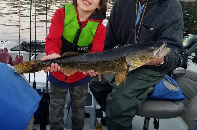 It's a family affair. This grandfather and grandson found a nice walleye