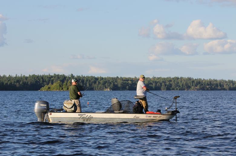 Fishermen casting on Lake Vermilion