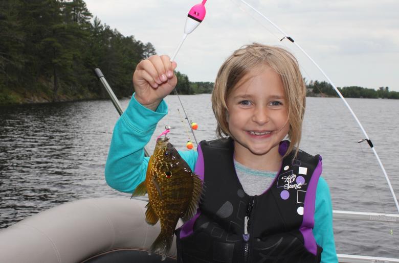 Girl with a bluegill