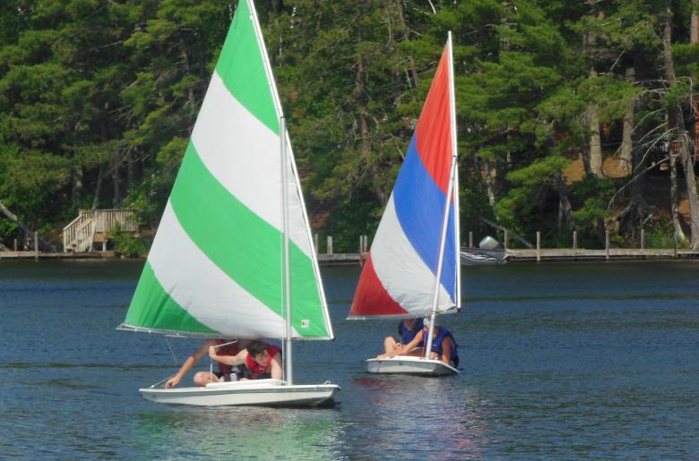 Two sunfish sailing on Lake Vermilion
