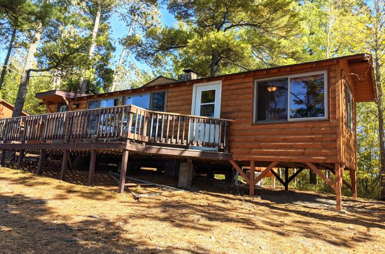 Sunset View cabin on the pet friendly, secluded point area.