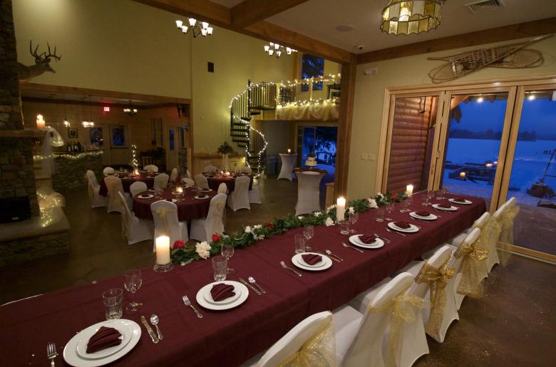 Head table in the lodge