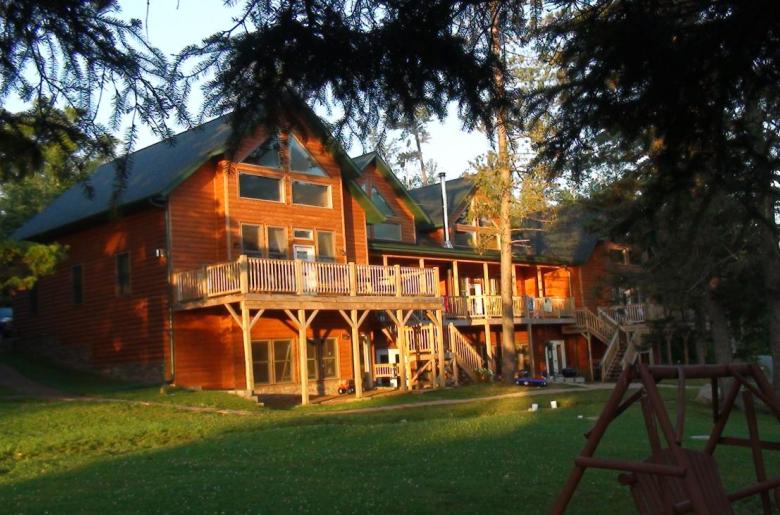 The Grand Vermilion Chalet as the sun drops low