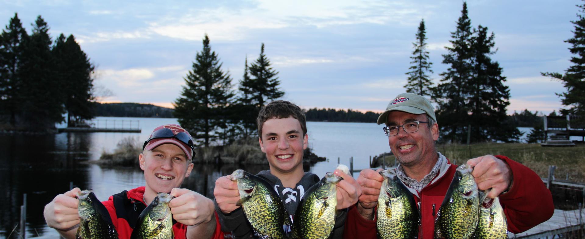 Group of fishermen with Crappies