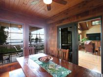 Dining area in a three season porch.